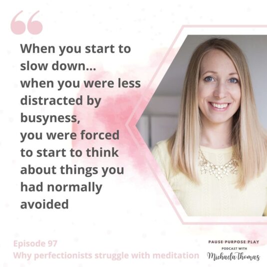 "When you start to slow down... when you were less distracted by busyness, you were forced to start to think about things you had normally avoided"